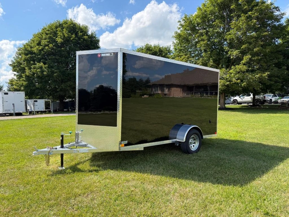 2027 Rhino Galvanized Enclosed 6' X 12' Sa Double-door alt