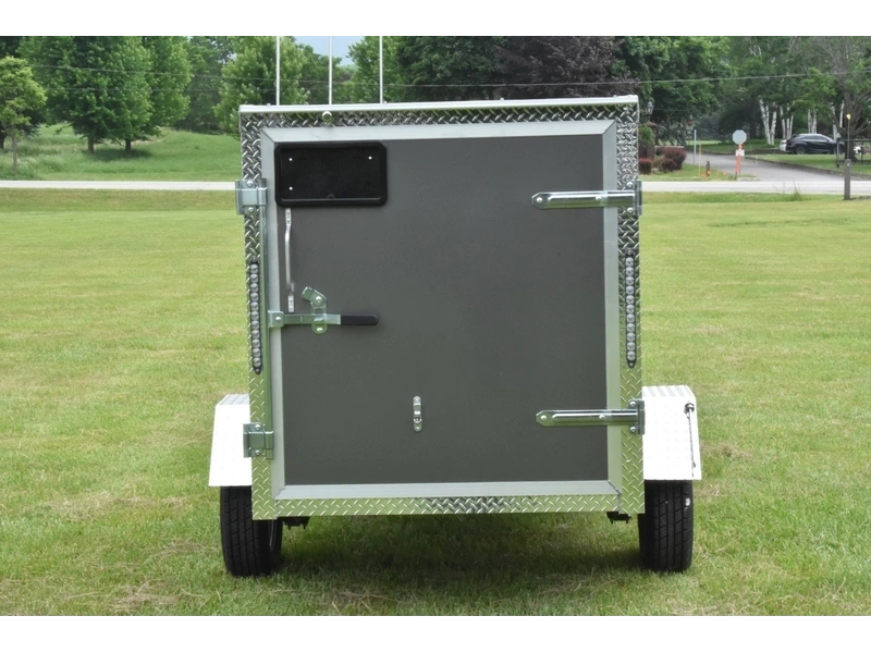2027 Rhino Galvanized Enclosed 4' X 8' Sa Side-door alt