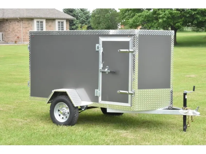 Rhino Galvanized Enclosed 4' x 8' SA Side-Door 2027