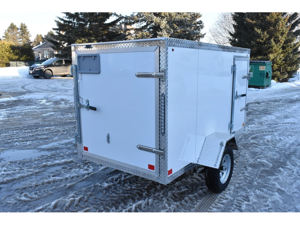 2026 Rhino Galvanized Enclosed 4' X 8' Sa Side-door alt