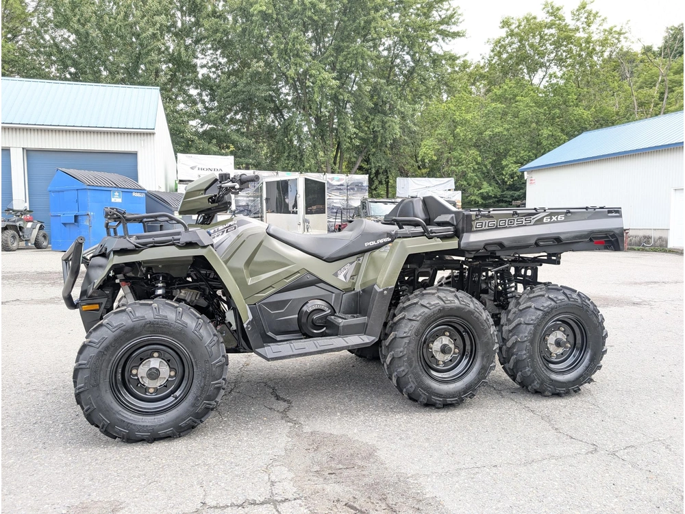 2022 Polaris Big Boss Vtt 6 Roues Direction Assistée Transport Lourd Terrain Extrême Chasse Trappe Benne Bois Marécage Traction Maximale Faible Km Outlander 6x6 Argo alt