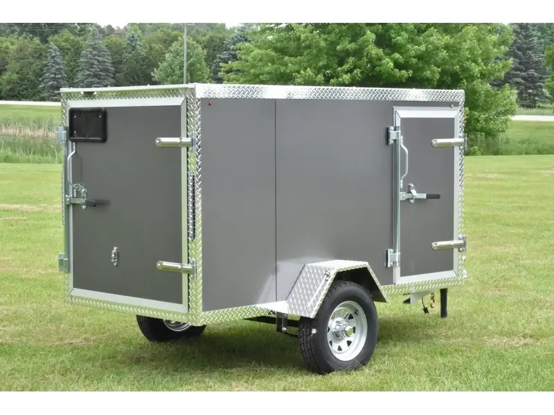 Rhino Galvanized Enclosed 4' x 8' SA Side-Door 2027