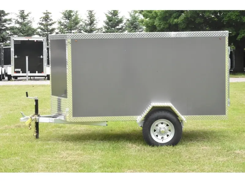 Rhino Galvanized Enclosed 4' x 8' SA Side-Door 2027