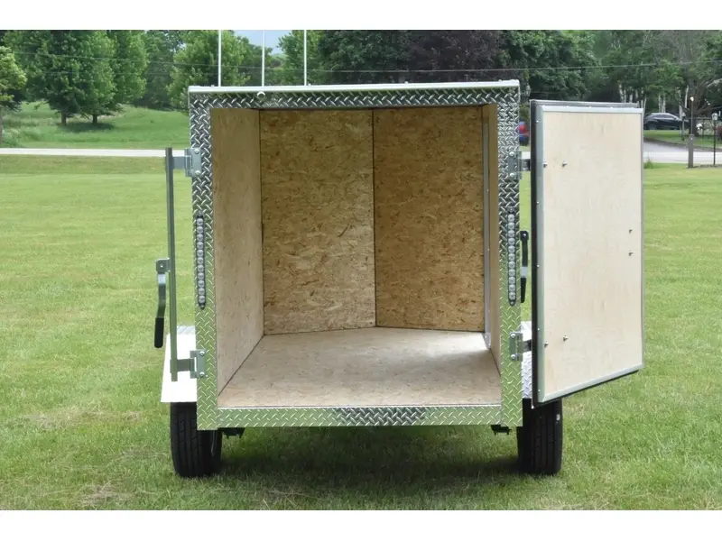 Rhino Galvanized Enclosed 4' x 8' SA Side-Door 2027