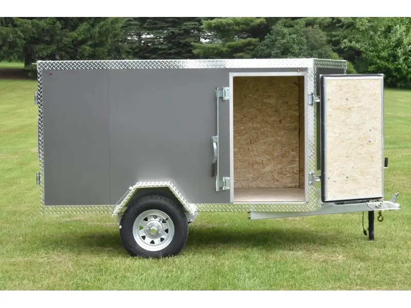 Rhino Galvanized Enclosed 4' x 8' SA Side-Door 2027