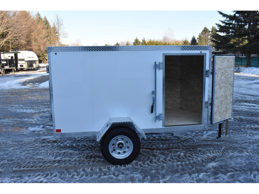 2026 Rhino Galvanized Enclosed 4' X 8' Sa Side-door alt