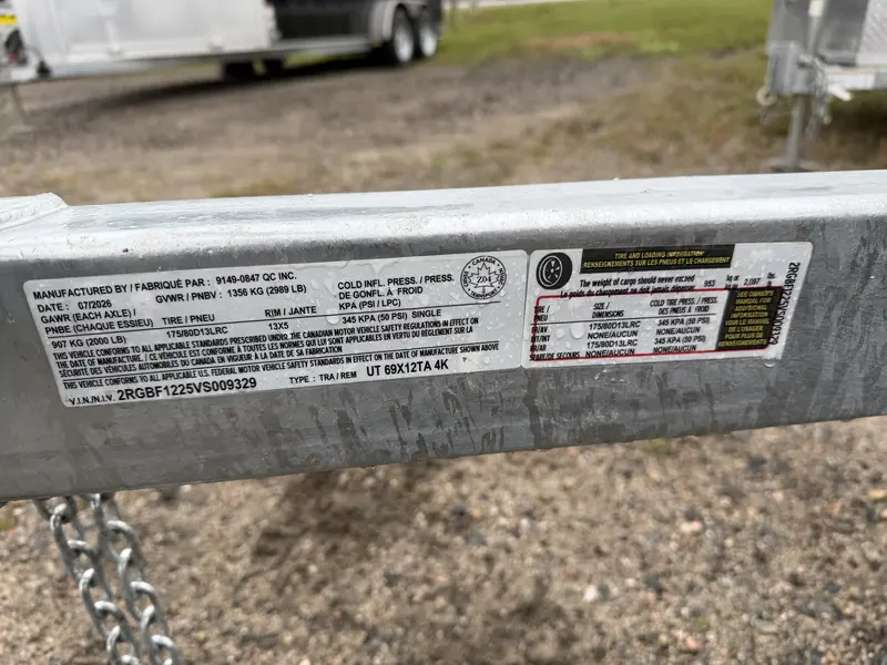 Gator TRAILER,UTILITY,69"X144"',GALV,REAR RAMP,W/SIDES,DUAL AXLE 2027