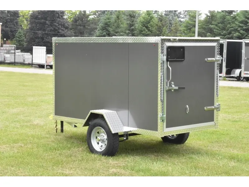 Rhino Galvanized Enclosed 4' x 8' SA Side-Door 2027