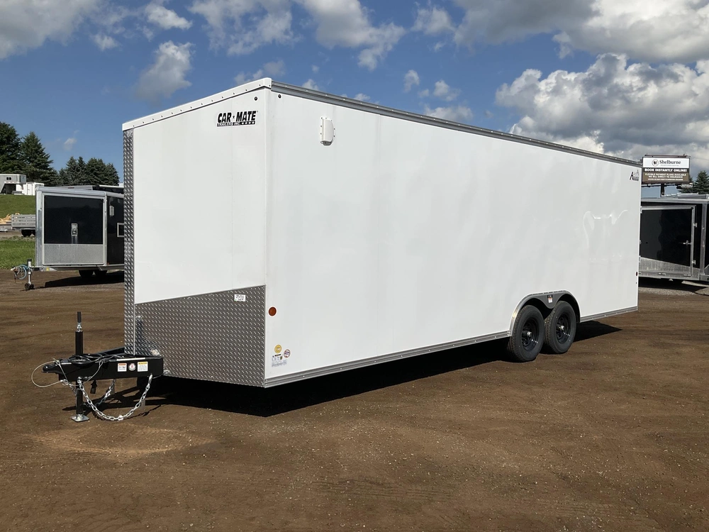 2026 Car Mate Trailers 8.5x24 Plus V-nose Avalanche Enclosed Car Hauler alt