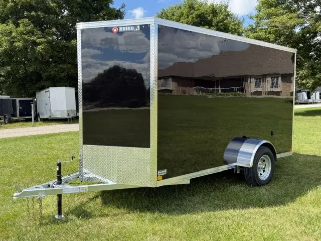 2026 Rhino Galvanized Enclosed 6' X 12' Sa Dd alt