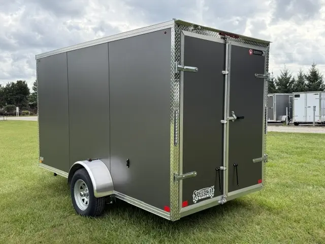 2026 Rhino Galvanized Enclosed 6' X 12' Sa Dd alt