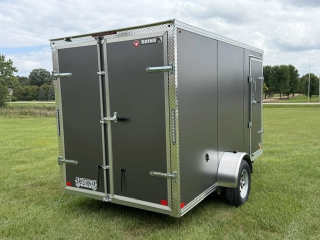 2026 Rhino Galvanized Enclosed 6' X 12' Sa Dd alt