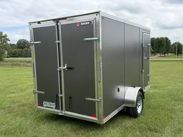 2026 Rhino Galvanized Enclosed 6' X 12' Sa Dd alt