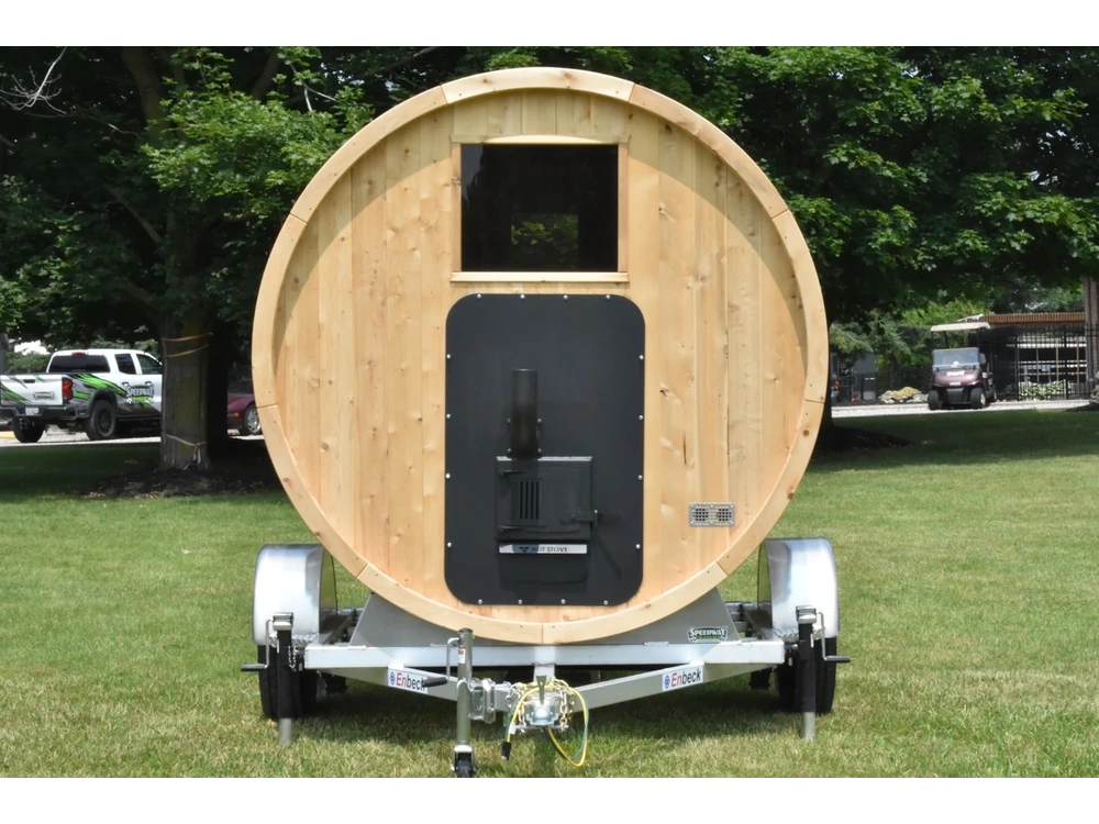 2026 N. Frey Enterprises Sauna On Aluminum Trailer 6' Sauna W/half Moon Window alt