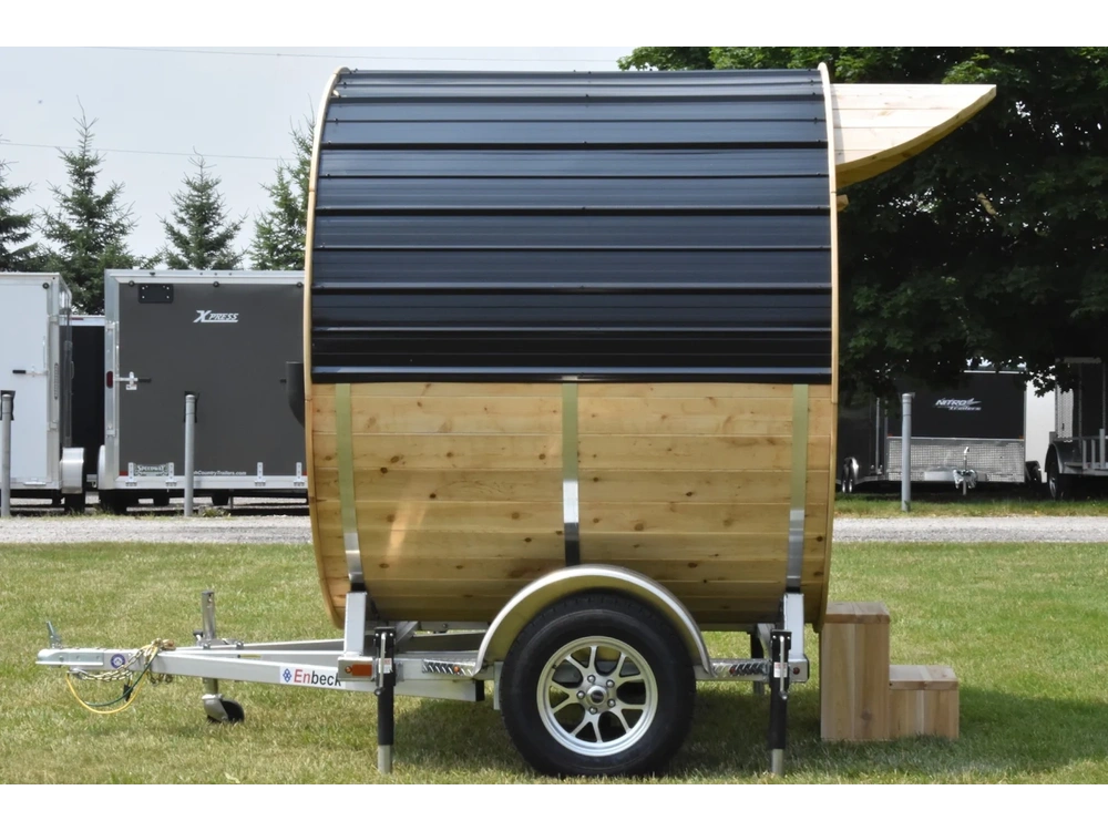 2026 N. Frey Enterprises Sauna On Aluminum Trailer 6' Sauna W/half Moon Window alt