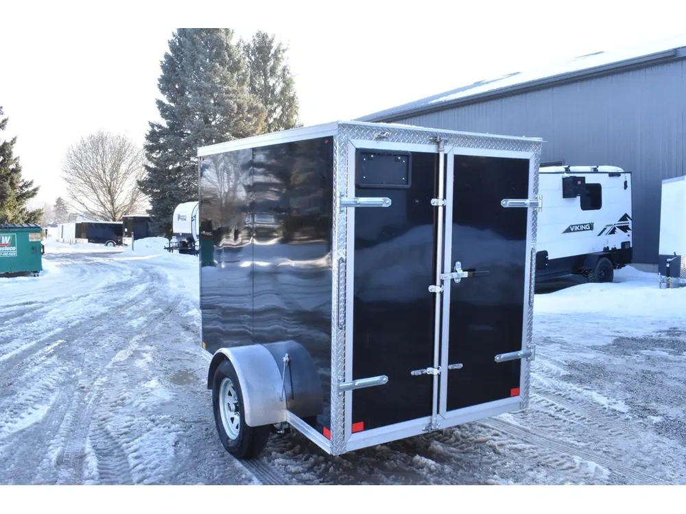 2026 Rhino Galvanized Enclosed 5' X 8' Sa Double-door Side-door alt