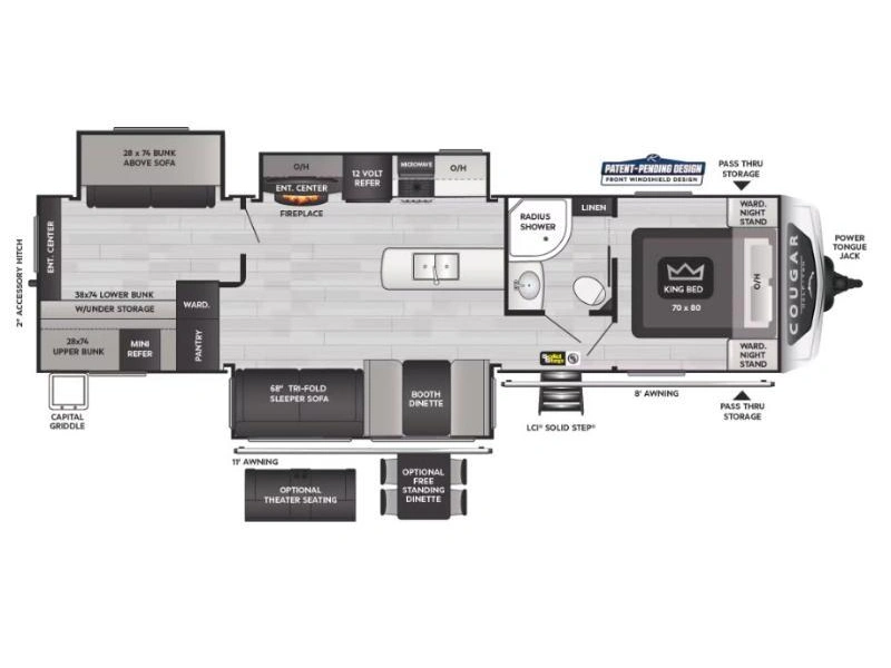 Keystone Rv Cougar 34tsb 2027 alt