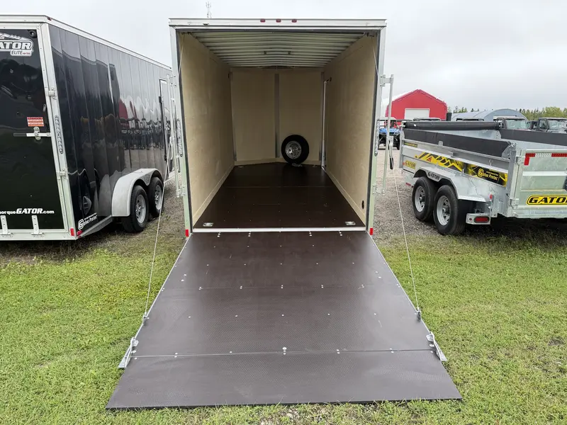 Gator ELITE ENCLOSED TRAILER,7X16,V-NOSE,REAR RAMP,BLACK 2026