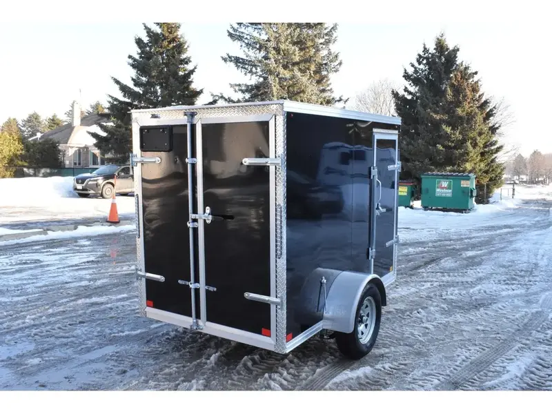 Rhino Galvanized Enclosed 5' x 8' SA Double-Door Side-Door 2026