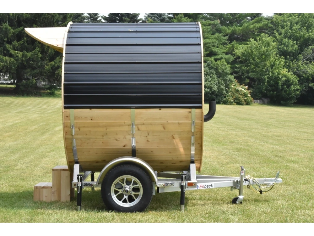2026 N. Frey Enterprises Sauna On Aluminum Trailer 6' Sauna W/half Moon Window alt