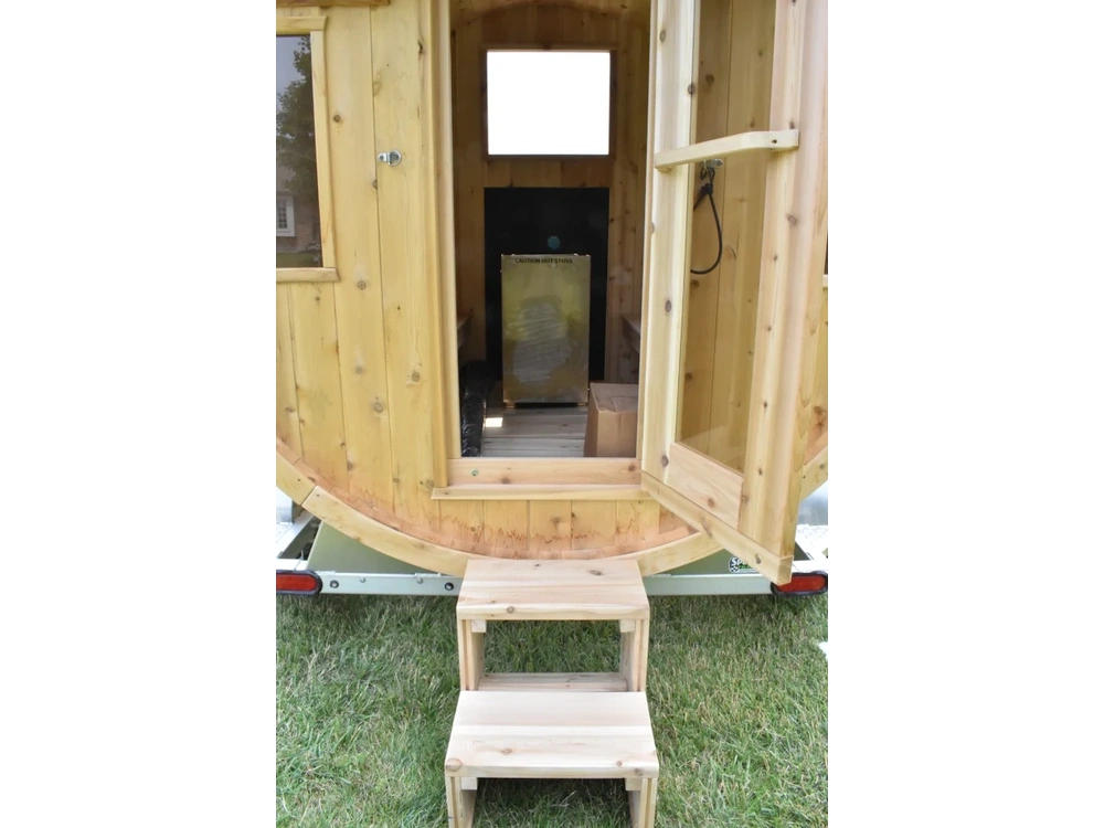 2026 N. Frey Enterprises Sauna On Aluminum Trailer 6' Sauna W/half Moon Window alt
