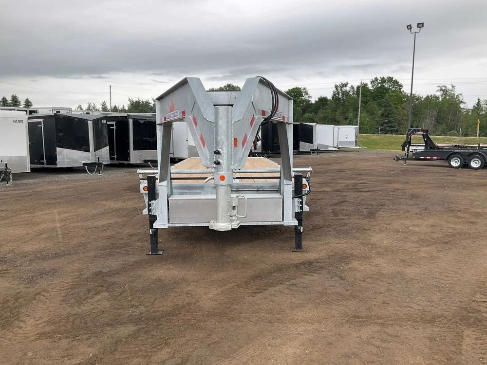 2027 Canada Trailers 8.5x26 10.5 Ton Galvanized Gooseneck Hydraulic Tilt Trailer alt