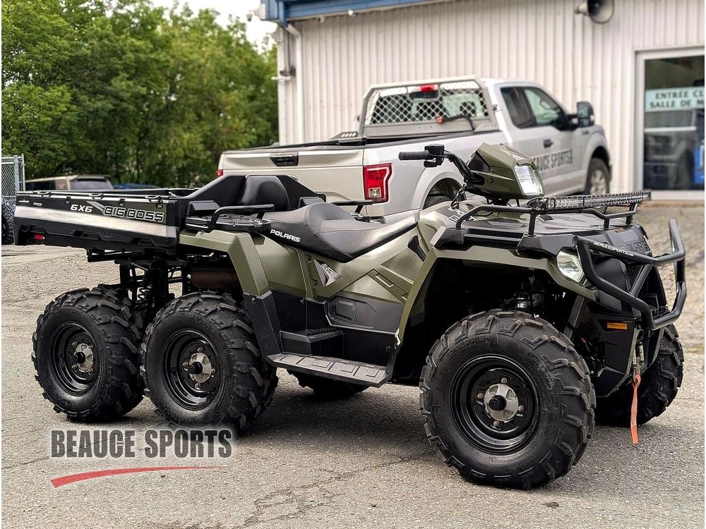 2022 Polaris Big Boss Vtt 6 Roues Direction Assistée Transport Lourd Terrain Extrême Chasse Trappe Benne Bois Marécage Traction Maximale Faible Km Outlander 6x6 Argo alt