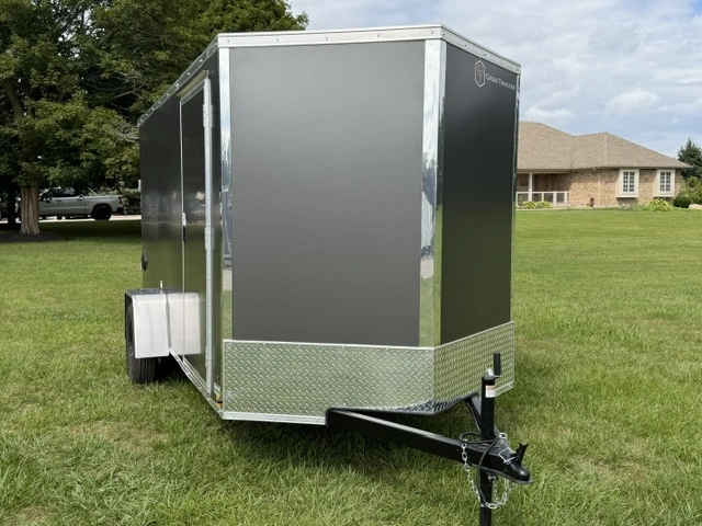 2027 Cross Painted Steel Enclosed (alpha) 6’ X 12’ Sa W/ Ramp alt
