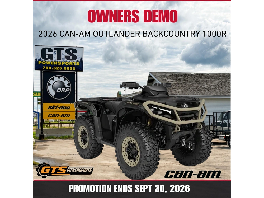 2026 Can-am 4ntf **dealer Demo** Outlander Backcountry 1000r alt