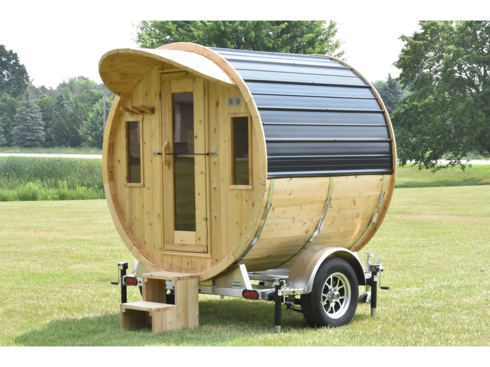 2026 N. Frey Enterprises Sauna On Aluminum Trailer 6' Sauna W/half Moon Window alt