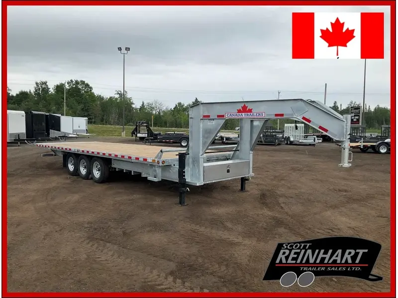 Canada Trailers 8.5x26 10.5 Ton Galvanized Gooseneck Hydraulic Tilt Trailer 2027