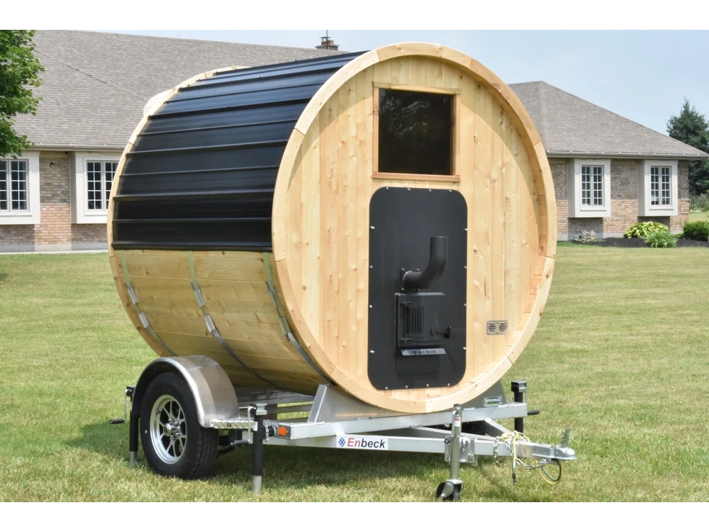 2026 N. Frey Enterprises Sauna On Aluminum Trailer 6' Sauna W/half Moon Window alt