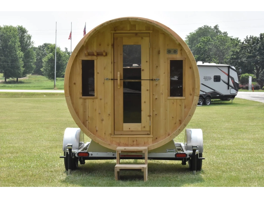 2026 N. Frey Enterprises Sauna On Aluminum Trailer 6' Sauna W/half Moon Window alt