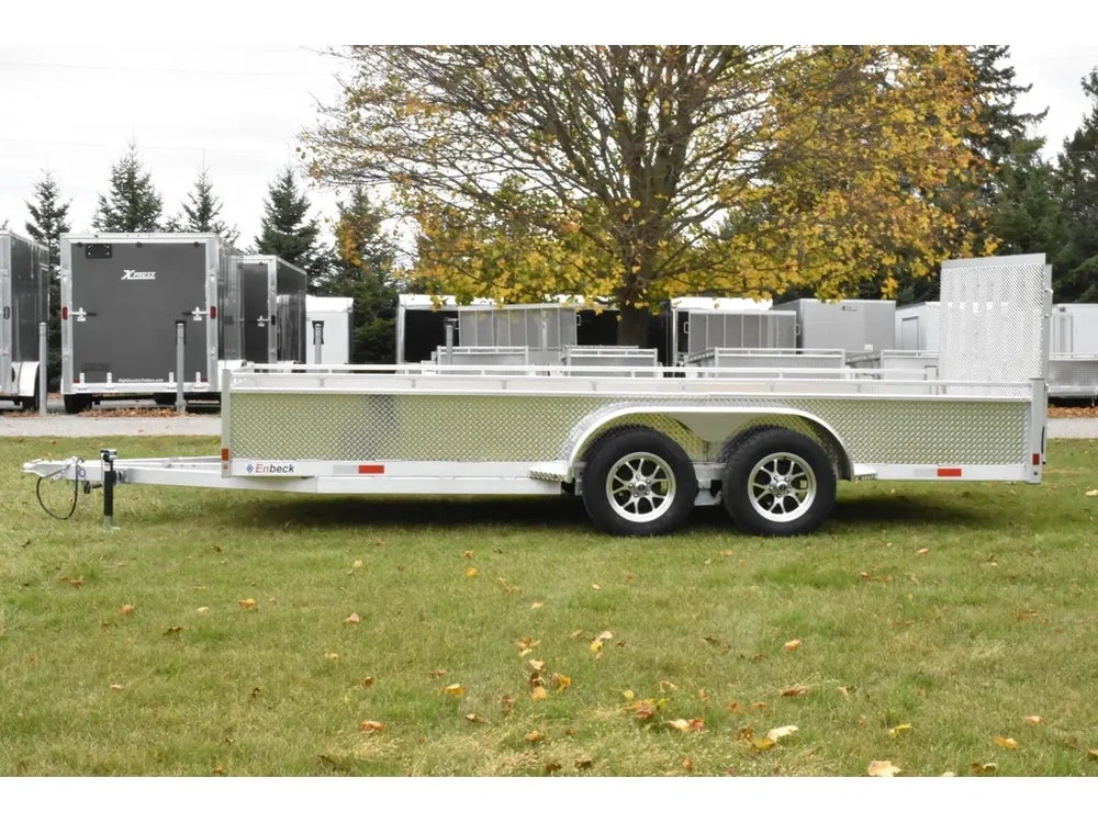 2027 Enbeck Aluminum Utility 7' X 16' Tandem Axle Straight Gate alt