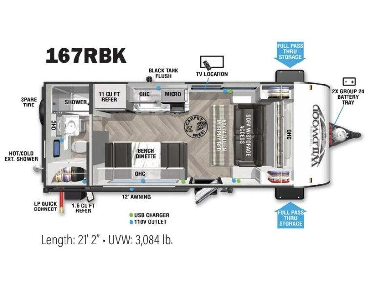 2021 Forest River Wildwood 167rbk