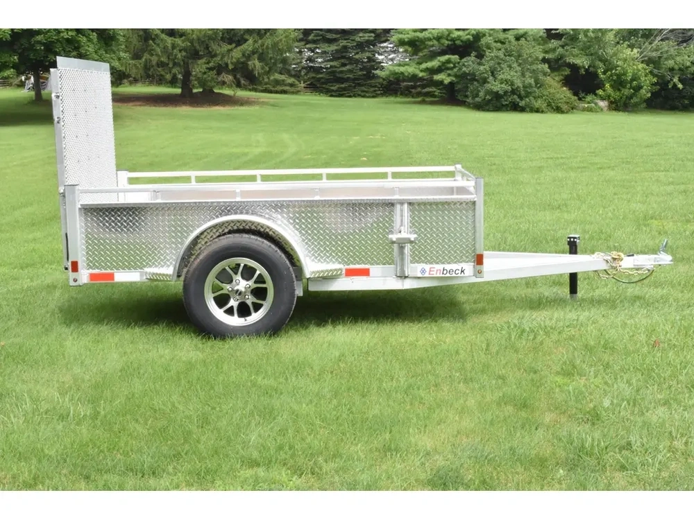 2027 Enbeck Aluminum Utility 5' X 8' Single Axle Straight Gate alt