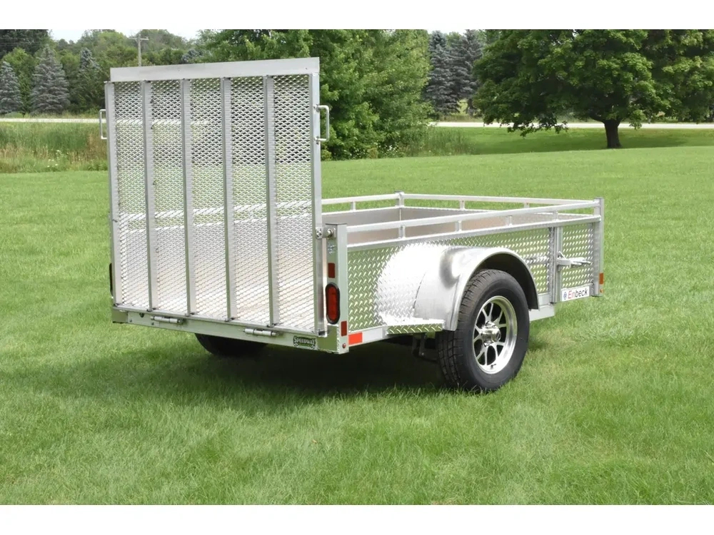 2027 Enbeck Aluminum Utility 5' X 8' Single Axle Straight Gate alt