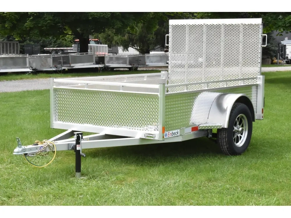 2027 Enbeck Aluminum Utility 5' X 8' Single Axle Straight Gate alt