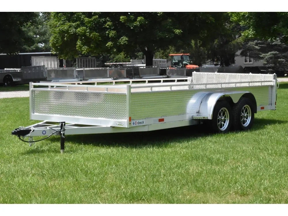 2027 Enbeck Aluminum Utility 7' X 16' Tandem Axle Bi-fold Gate alt