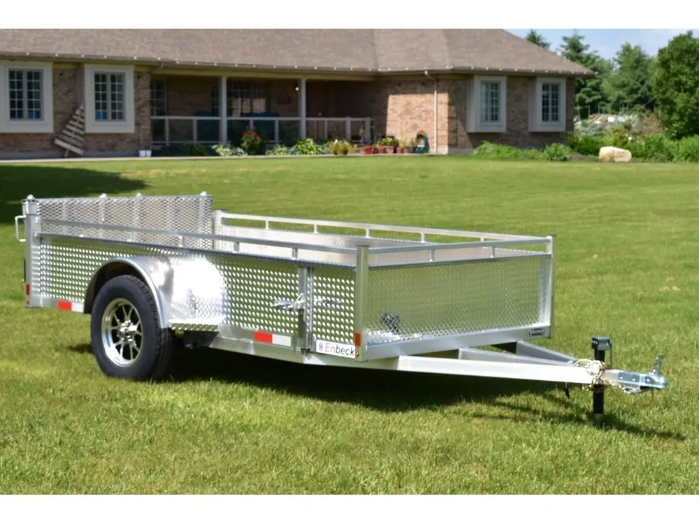 2027 Enbeck Aluminum Utility 5' X 10' Single Axle Bi-fold Gate alt