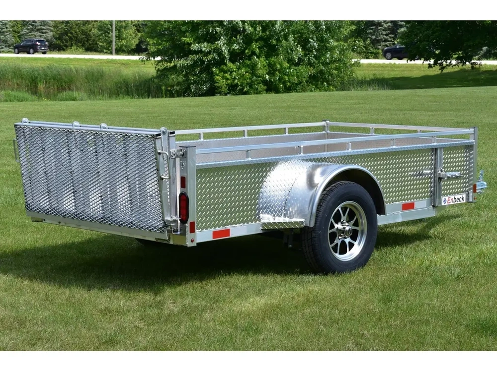 2027 Enbeck Aluminum Utility 5' X 10' Single Axle Bi-fold Gate alt