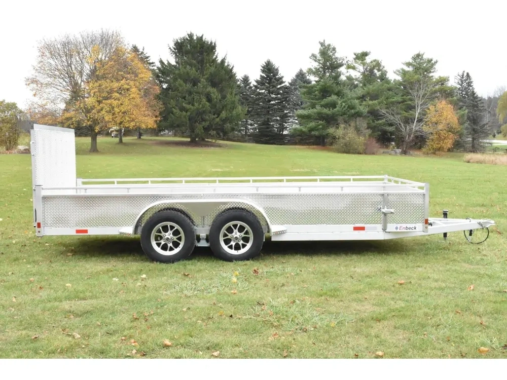 2027 Enbeck Aluminum Utility 7' X 16' Tandem Axle Straight Gate alt
