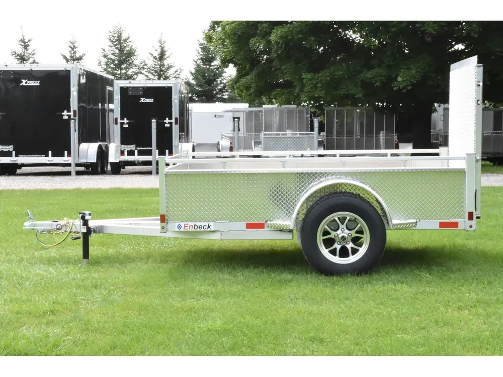 2027 Enbeck Aluminum Utility 5' X 8' Single Axle Straight Gate alt