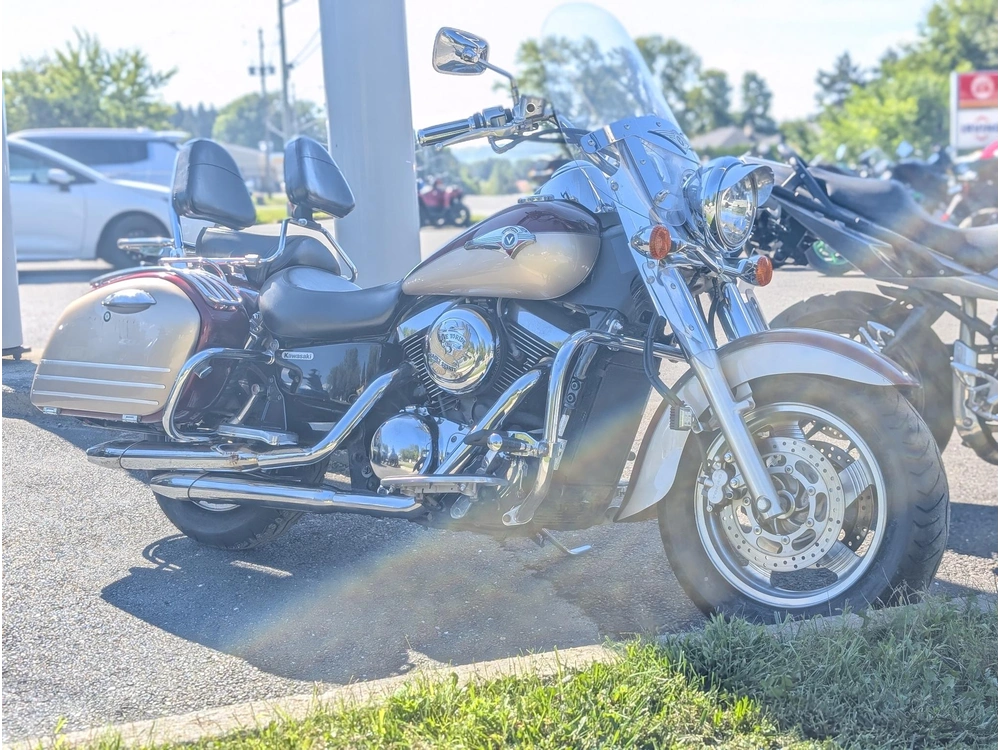 2003 Kawasaki Vn 1500 Vulcan 1500 Nomad Moto Cruiser Tourisme Confort Duo Bagger Sacoches Pare-brise Cardan Longue Distance Grosse Cylindrée Pneus Neufs Road King Shadow V-star Boulevard alt