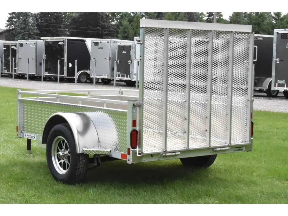 2027 Enbeck Aluminum Utility 5' X 8' Single Axle Straight Gate alt