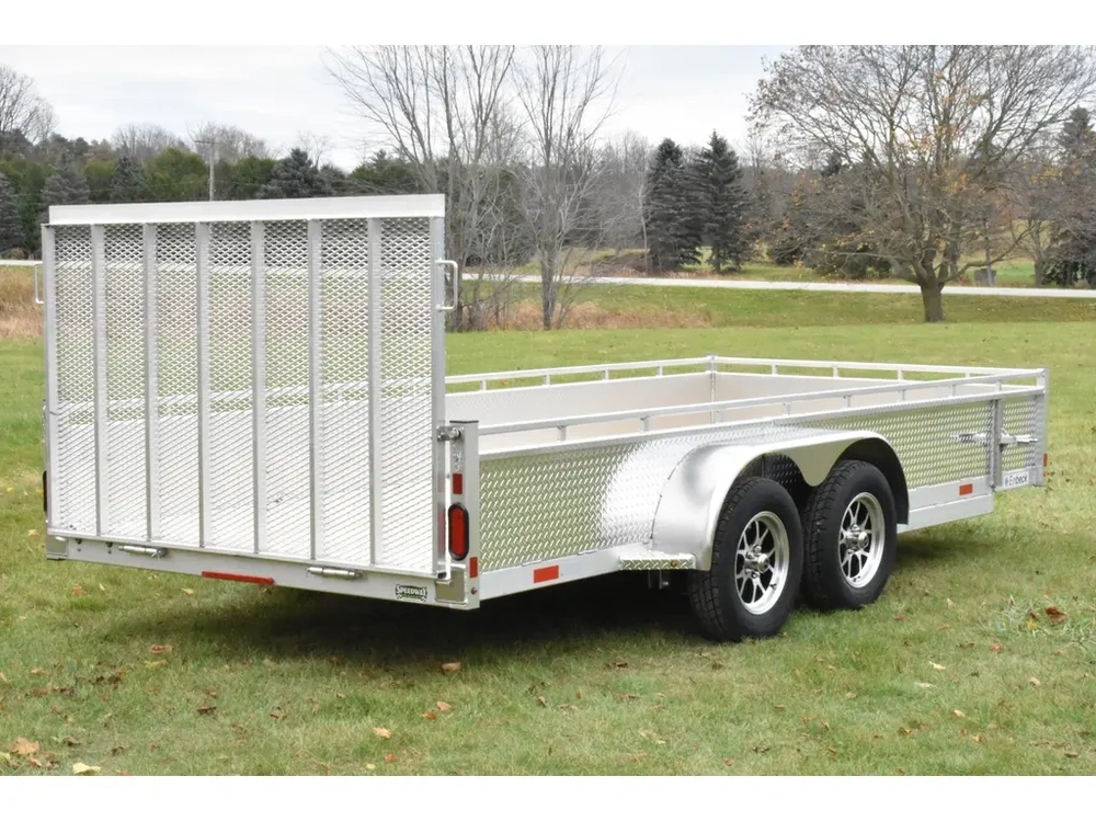 2027 Enbeck Aluminum Utility 7' X 16' Tandem Axle Straight Gate alt