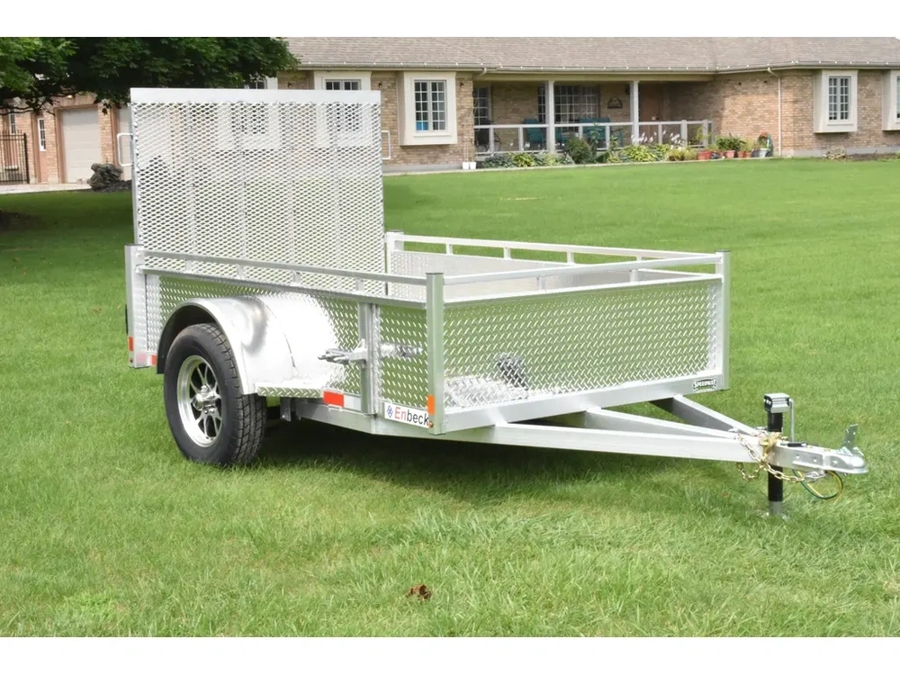 2027 Enbeck Aluminum Utility 5' X 8' Single Axle Straight Gate alt