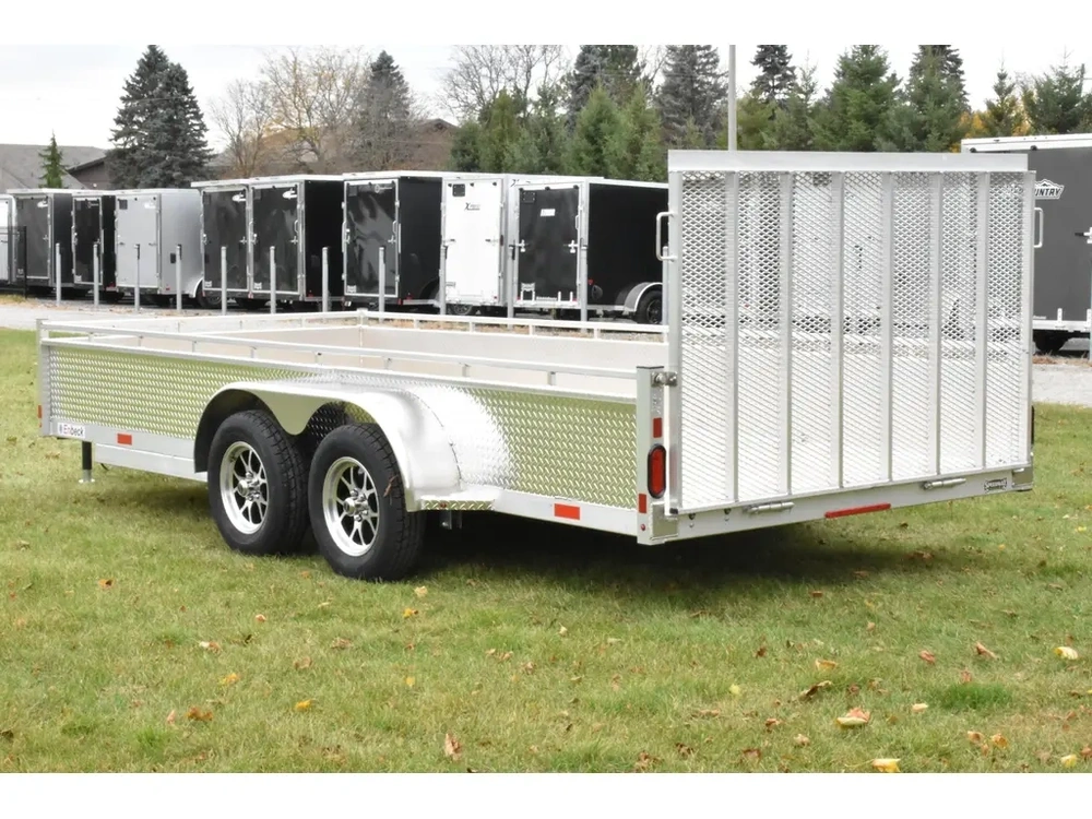 2027 Enbeck Aluminum Utility 7' X 16' Tandem Axle Straight Gate alt