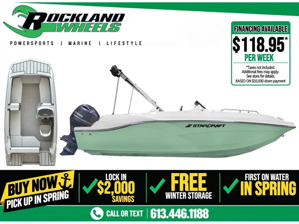 2027 Starcraft SVX 171 OB with 70HP Outboard and Trailer 