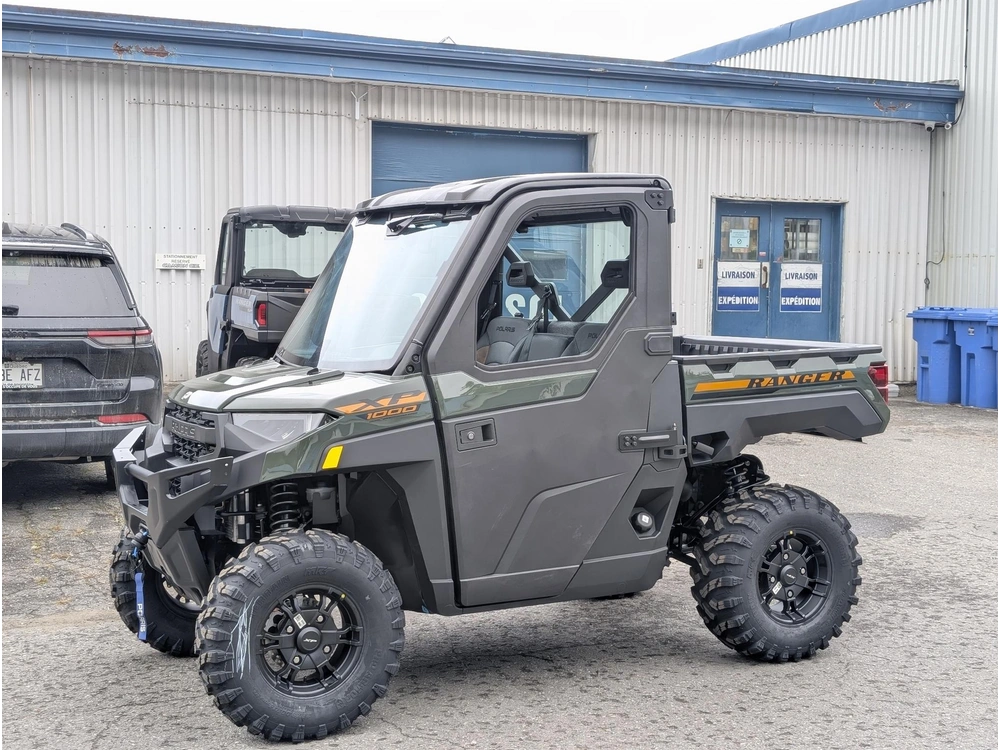 2027 Polaris Rgr Xp 1000 Ns Premium - Army Green Utv Cabine Chauffée Climatisée 4 Saisons Travail Hiver Fermée Déneigement Chasse Bois Transport Ferme Haut De Gamme Defender Limited Mule Kubota Gator alt